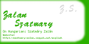 zalan szatmary business card