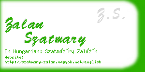 zalan szatmary business card